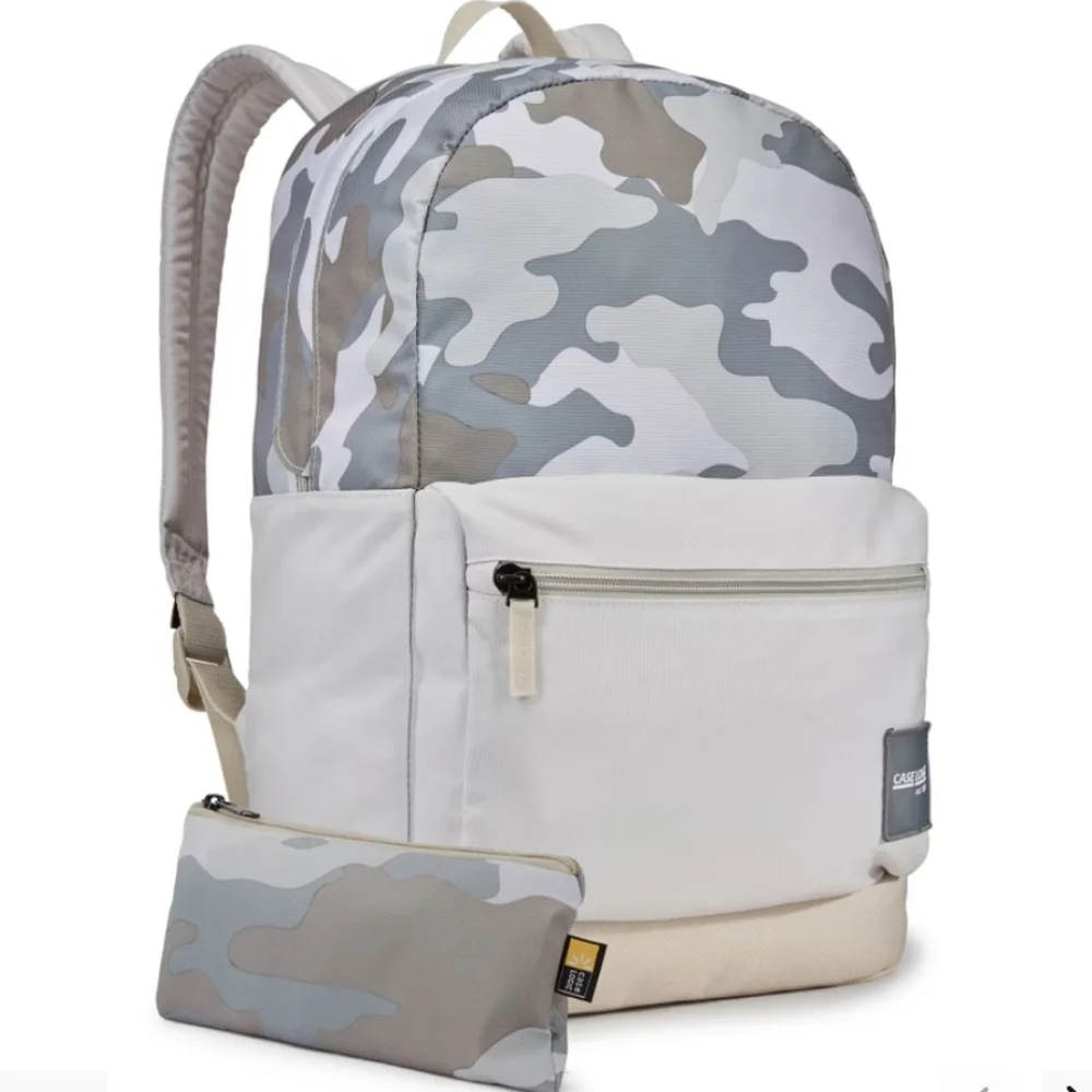 🙀CASE LOGIC Commence Concrete Camo Backpack w/ Pencil Case
